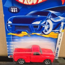 Hot Wheels 2002 First Editions Custom '69 Chevy Red Diecast Pickup Truck 1:64