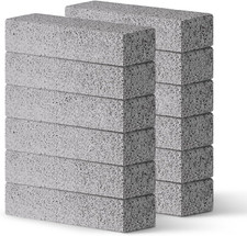 12Pack Pumice Stone for Toilet Cleaning Bowl Stick,Powerfully Cleans Hard Water