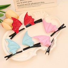 1Pair Devil Hair Clip Bat Wing Barrette Party Wear Hairpin Props Theme Creative