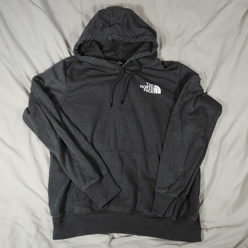 The North Face Hoodie Men's M Charcoal Gray Double Sided Logo Outdoor Hiking