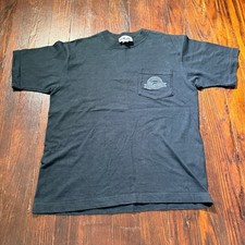 Vintage 90s Fila Pocket Shirt Mens M Black Italia Embroidered Logo Made in USA