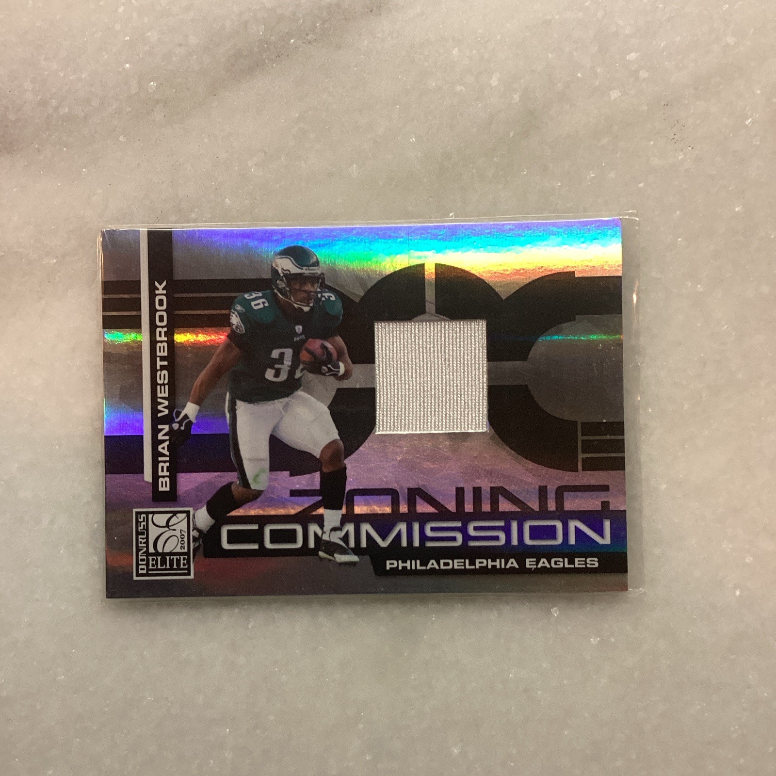 2007 Donruss Elite Brian Westbrook Eagles Zoning Commission ZC-33 Jersey /175