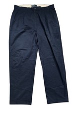 Polo Ralph Lauren Pants Mens Size 38x30 Navy Hammond Relaxed Pleated Chino 90's