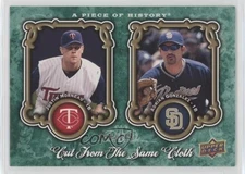 2009 Upper Deck A Piece of History Green /149 Adrian Gonzalez Justin Morneau 2b1