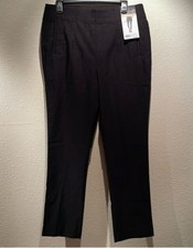 Rafaella Women  s Size 10 Dressy Pull On Stretch Pant With Pockets Black NWT