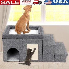 Dog Window Perch 5in1 Pet Stairs Storage Bed Scratch Climbing Ramp Dogs New