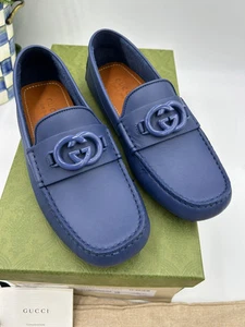 Mocassins homme Gucci à emboîtement GG cuir conducteur taille 6 taille sept US