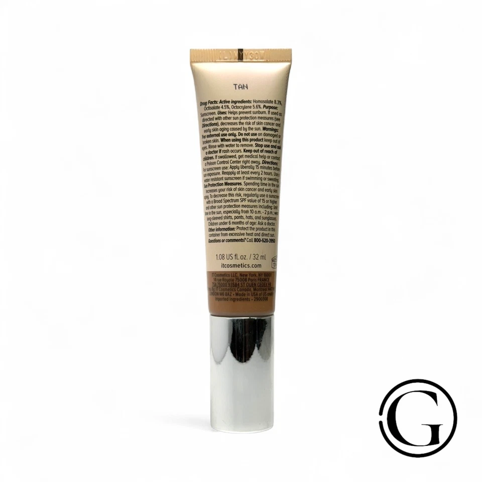 IT Cosmetics Your Skin But Better CC+ Nude Glow SPF40 TAN Foundation 02/2026 - Image 2 of 2