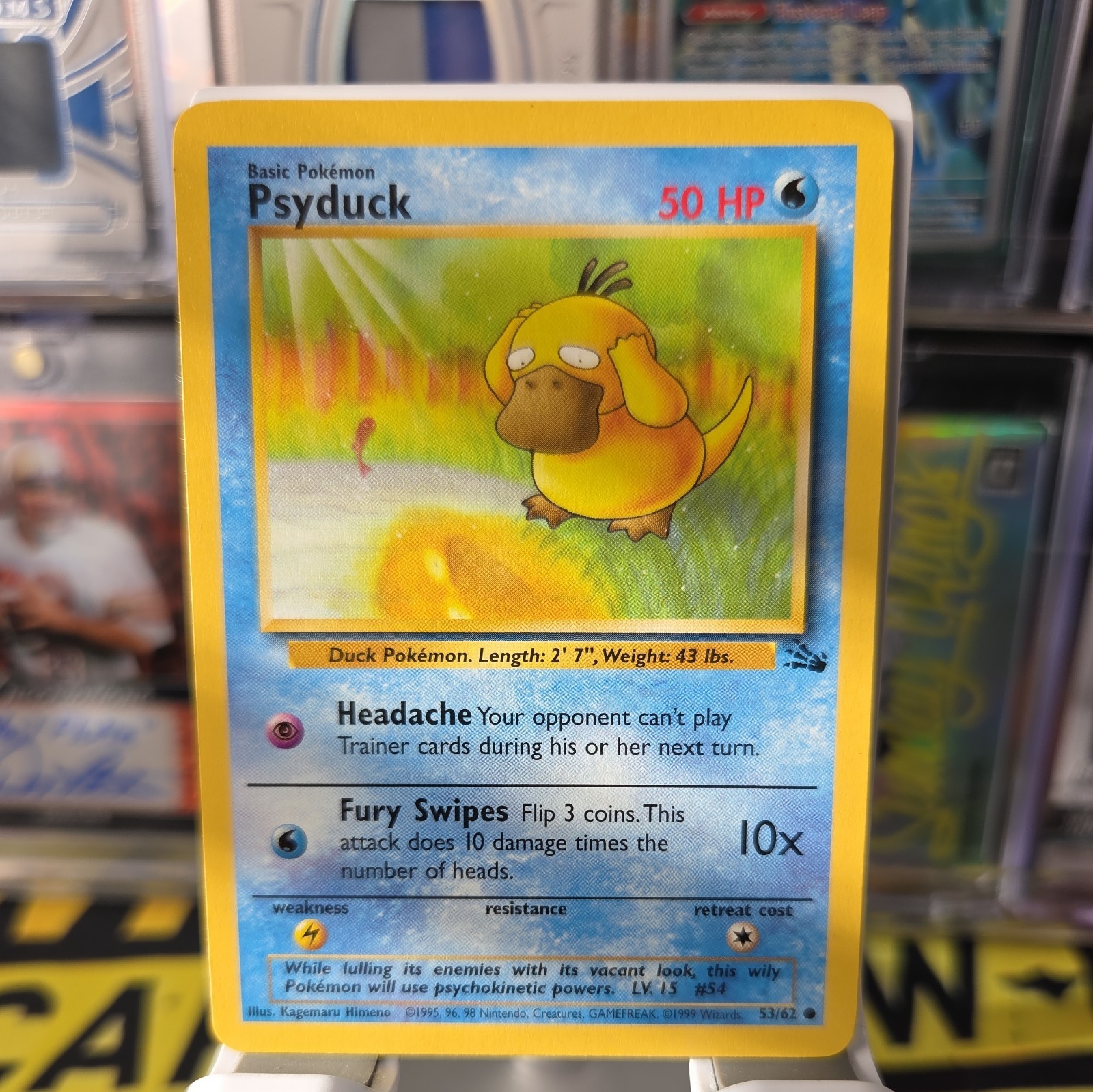 🔥❗️Psyduck 53/62 Fossil Set Unlimited Pokemon Card WOTC ❗️🔥
