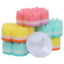 5Pcs Non- Sponge Scourer - Flower Shaped Dish Washing Sponges - Kitchen