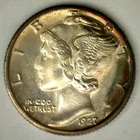 ERROR 1927 S Silver Mercury Dime Die Break 10c Type Coin Toned Uncirculated