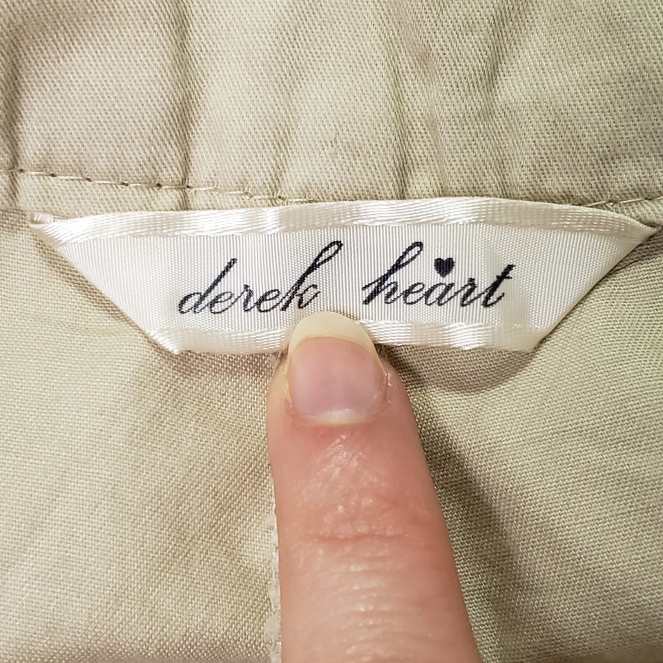 Mini Pantalones Cortos Derek Heart Y2K Micro De Colección Talla 3 Caqui Tiro Bajo Preppy Bronceado Foto 4 de 4