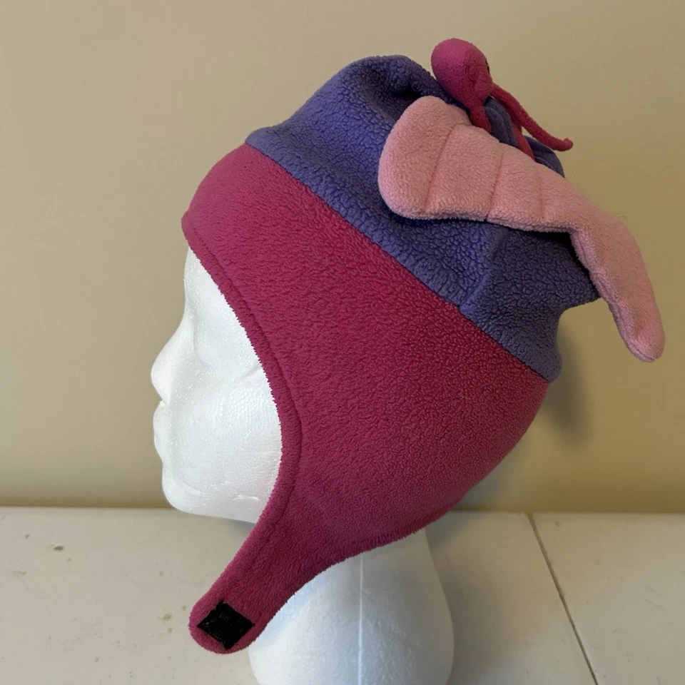 Sombrero de invierno vintage de lana para niños pequeños Columbia rosa púrpura acento mariposa solapa para oreja Foto 3 de 4