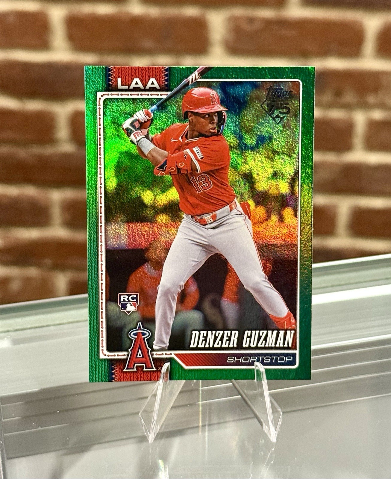 2026 Topps Series 2 DENZER GUZMAN RC #/99 GREEN RAINBOW FOIL Angels Rookie 435