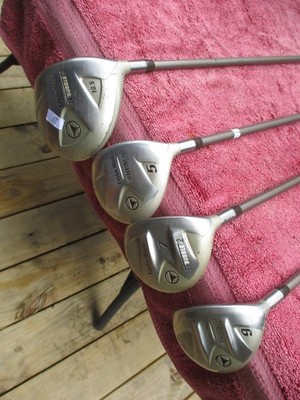 LADIES TAYLOR MADE WOODS (DRIVER, 5,7,9) GRAPHITE L60 AND BONUS LADIES BLOUSE