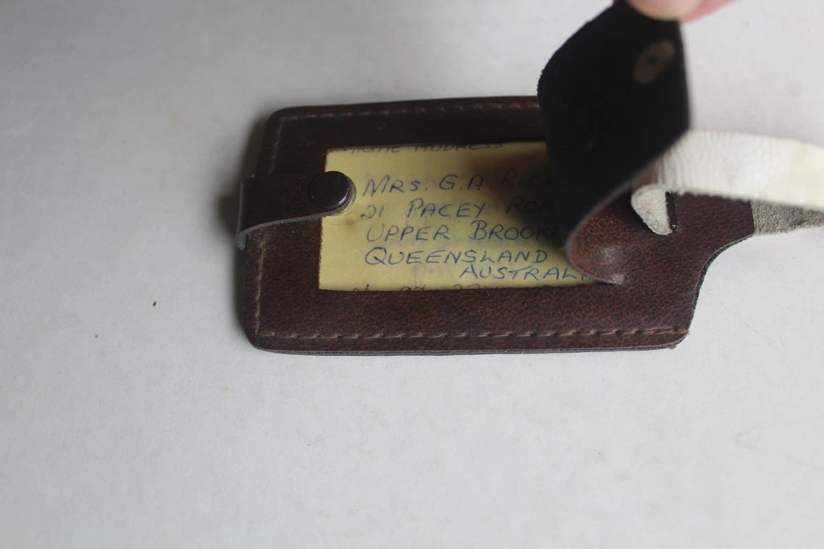 Qantas Captains Club Vintage Luggage Bag Tag 1970's 1980's Baggage