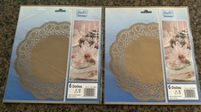 2 Sets Demmler 8" Round Gold Paper Doilies 12 pieces Total Made in Germany