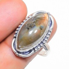 Labradorite Gemstone 925 Sterling Silver Jewelry Ring Size 9 Gift for Her Q665