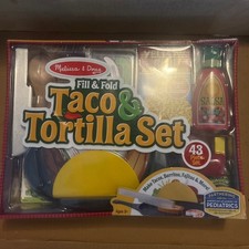 NEW Melissa  Doug Fill  Fold Taco  Tortilla Set 43 Pieces Ages 3 SEALED