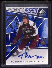 2021-22 CHL SP Game Used Authentic Prospects Blue Auto #50 Tucker Robertson