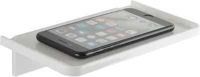 Acrylic Floating Wall Shelves - Small Stick-On Wall Mounted Phone Shelf Holder W