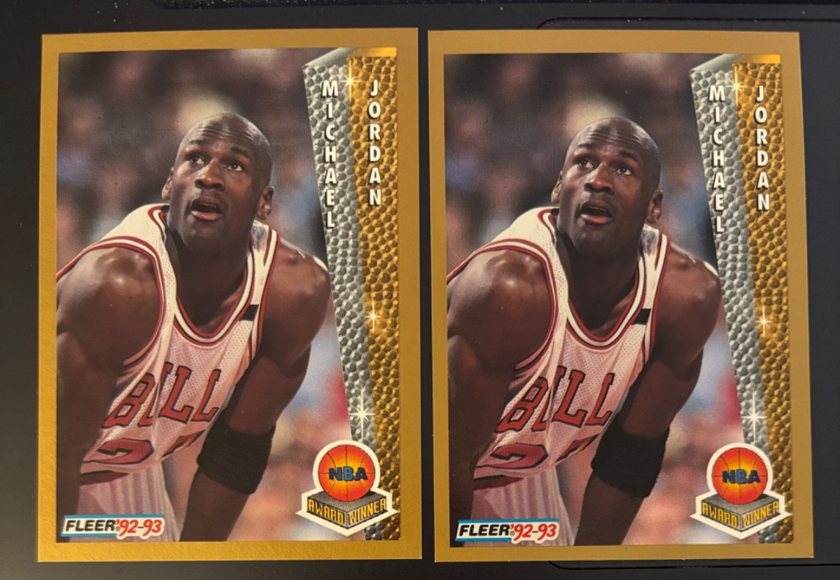2 1992-93 Fleer #246 Michael Jordan MVP Cards