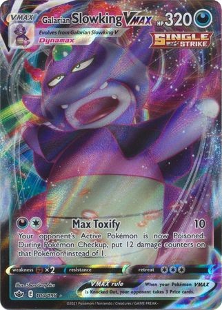 GALARIAN SLOWKING VMAX 100/198 CHILLING REIGN POKEMON (ULTRA RARE, NM)