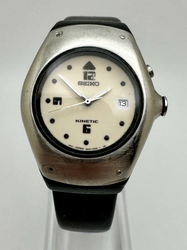 Vintage SEIKO Kinetic Ladies Automatic Watch 3M22-0D49 Date - working