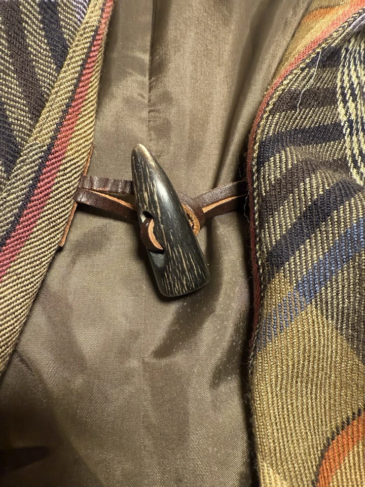 Chaqueta Blazer Worth con Flecos a Cuadros 100% Lana Talla 10 Usada Buen Estado Foto 4 de 4