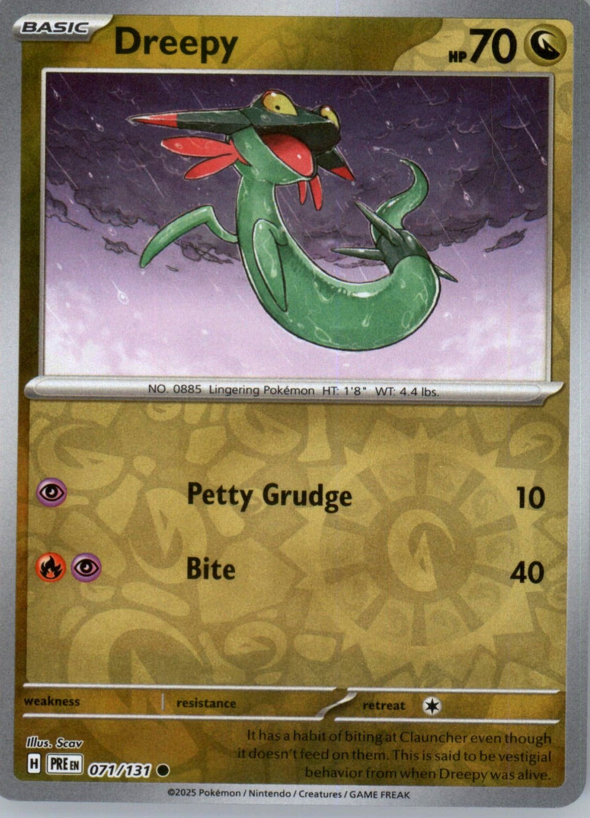 Pokémon Dreepy Prismatic Evolutions #71 Reverse Holo English