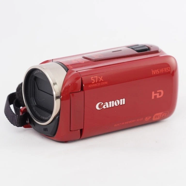 Canon iVIS HF R52 Red Digital Video Camera Camcorder VIXIA HF R52 w/Battery - Image 2 of 4