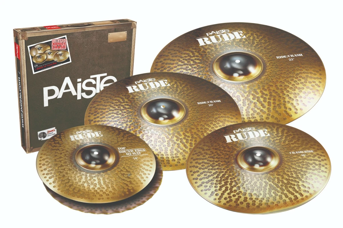 Paiste RUDE Big Sound 5 Piece Cymbal Set New With Warranty Model 112BS18