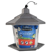 Pennington Earth Smart, Gray Plastic, Hopper Wild Bird Feeder, 2.5 lb. Capacity