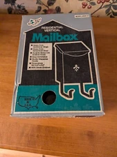 Residential Vertical Style Mailbox Metal Black Solar Group Newspaper New In Box