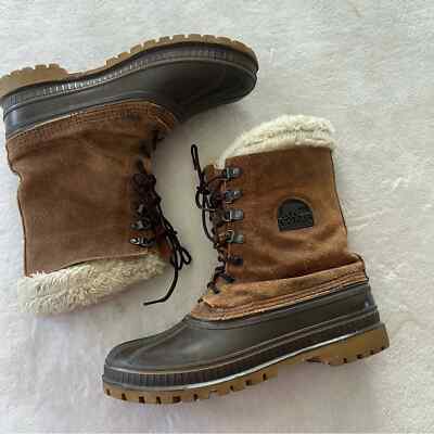 SOREL Vintage Kaufman Steel Shank Winter Snow Boots Size 9  display picture 1