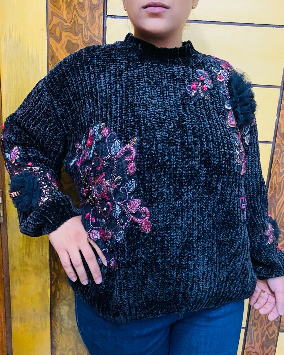 Velvet chenille best sale sweater