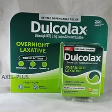  Dulcolax Laxative Tablets 5mg Bisacodyl USP Constipation Relief 200 Tablets