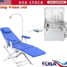 Portable Dental Delivery Unit Syringe Suction Turbine Air Compressor/ Chair