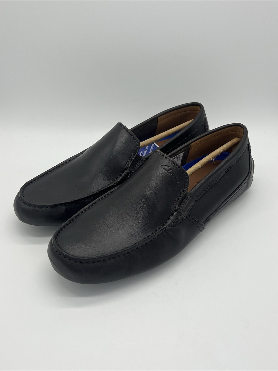 Clarks Markman Plain Driving Loafer in Dark Brown Leather Men's