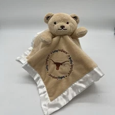 Baby Fanatic Texas Longhorns Tan Teddy Bear Lovey/ Baby Security Blanket Plush