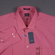 NWT Arrow Classic Wrinkle Free Button Long Sleeve Shirt Coral Pink 18.5-36/37