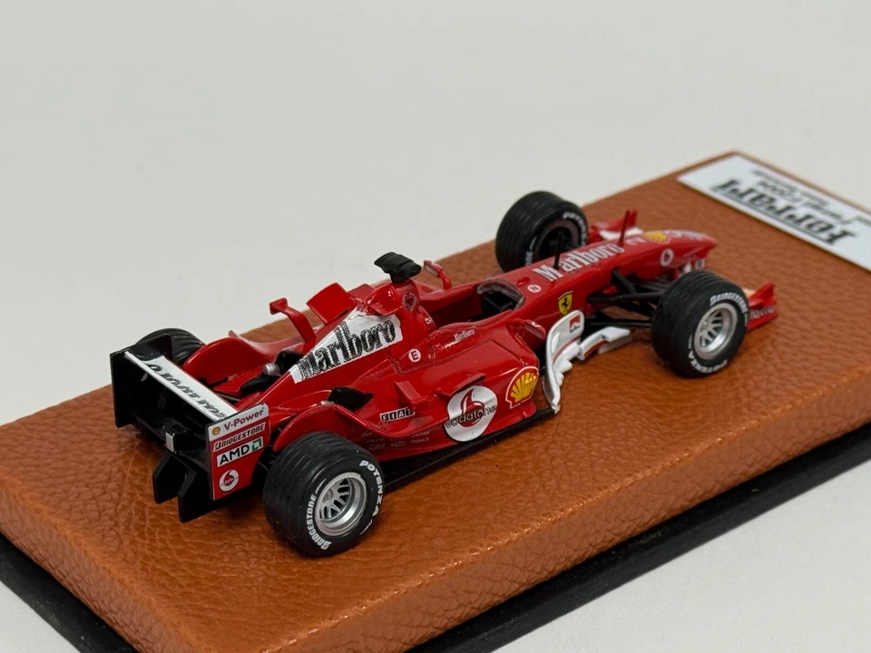 1/43 Ferrari F2004 de 2004 F1 Temporada de Rubén Barrichello Base de cuero JPN250 Foto 3 de 4