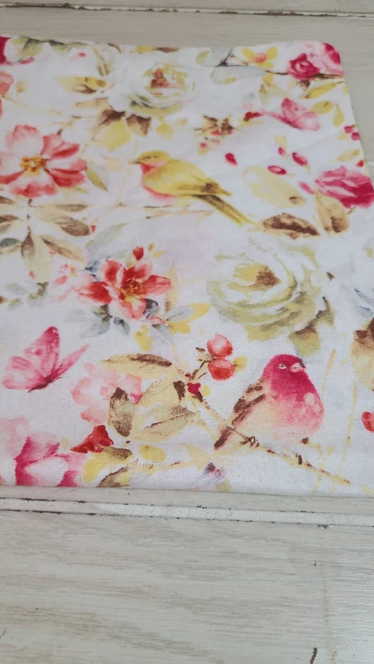 1 Funda Almohada Única Rosa Rosas Floral Mariposas Pájaros Falsa 16x20 Foto 3 de 4