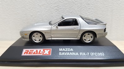 1/72 Real-X MAZDA SAVANNA RX-7 FC3S GT-LIMITED SILVER diecast car