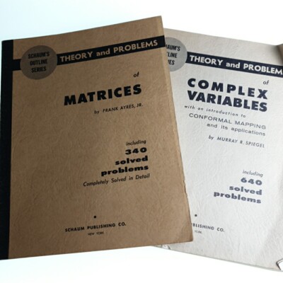 4x Theory & Problems Schaums Paperback Vintage Book Lot Variables Matrices