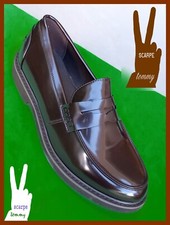 SCARPE UOMO MOCASSINO cerimonia CLASSICO ELEGANTI  marrone lucido  MI SPOSO VV