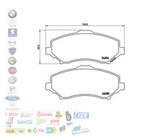 PASTIGLIE FRENO ANTERIORI FIAT FREEMONT JEEP CHEROKEE COMPASS DODGE JOUNEY 2.0