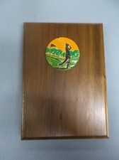 plaque trophy award resin relief shadow 5 x 7 solid wood board