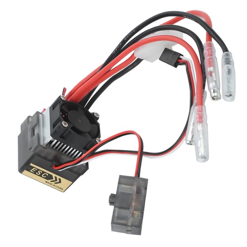 RC 360A Waterproof Brushed ESC With Heat Sink And Cooling Fan For 1/10 RC C FF - Picture 7 of 22