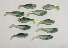 NEW Luck-E-Strike Shad Minnow Swimbait 2 1/2"  And 2" Mix 10 Pack